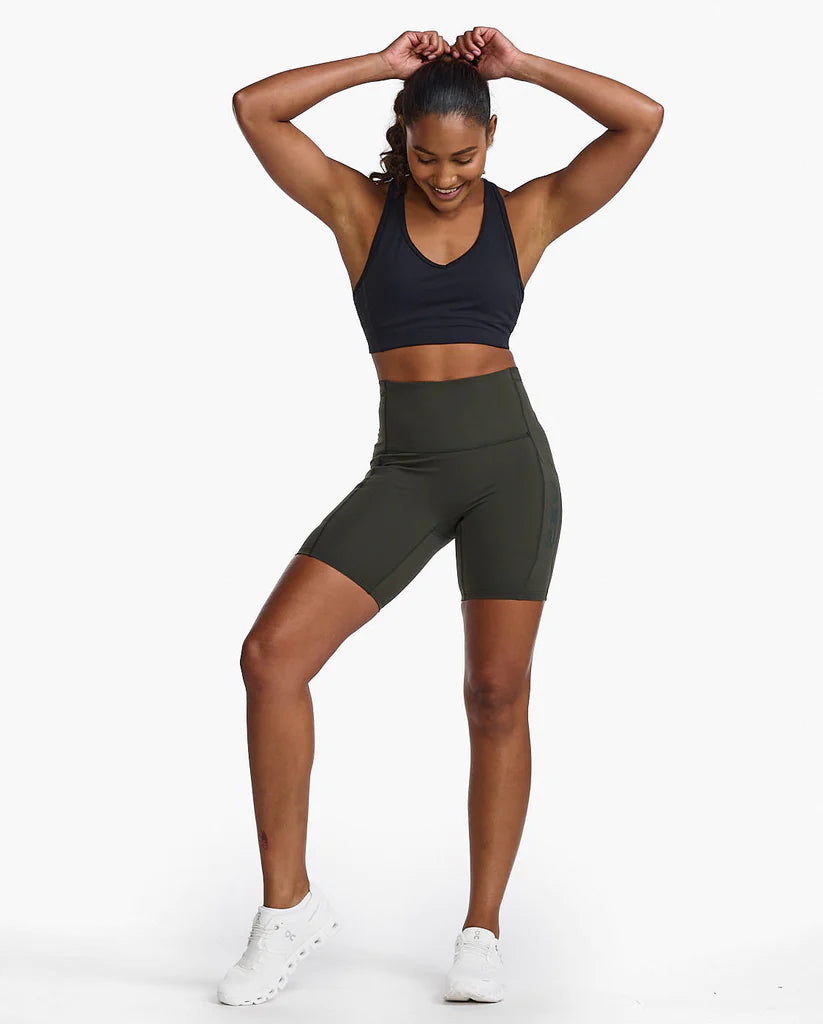 2XU Womens Form Stash Hi-Rise Bike Shorts - Flint