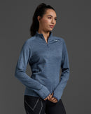 2XU Womens Ignition 1/4 Zip - Indigo/Halogen Reflective