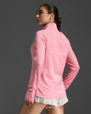 2XU Womens Ignition 1/4 Zip - Pink Glow/White Reflective