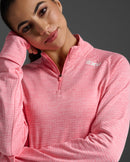 2XU Womens Ignition 1/4 Zip - Pink Glow/White Reflective