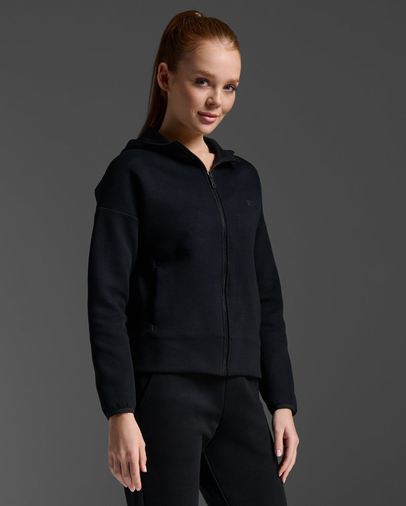 2XU Womens Commute Full Zip Hoodie - Black