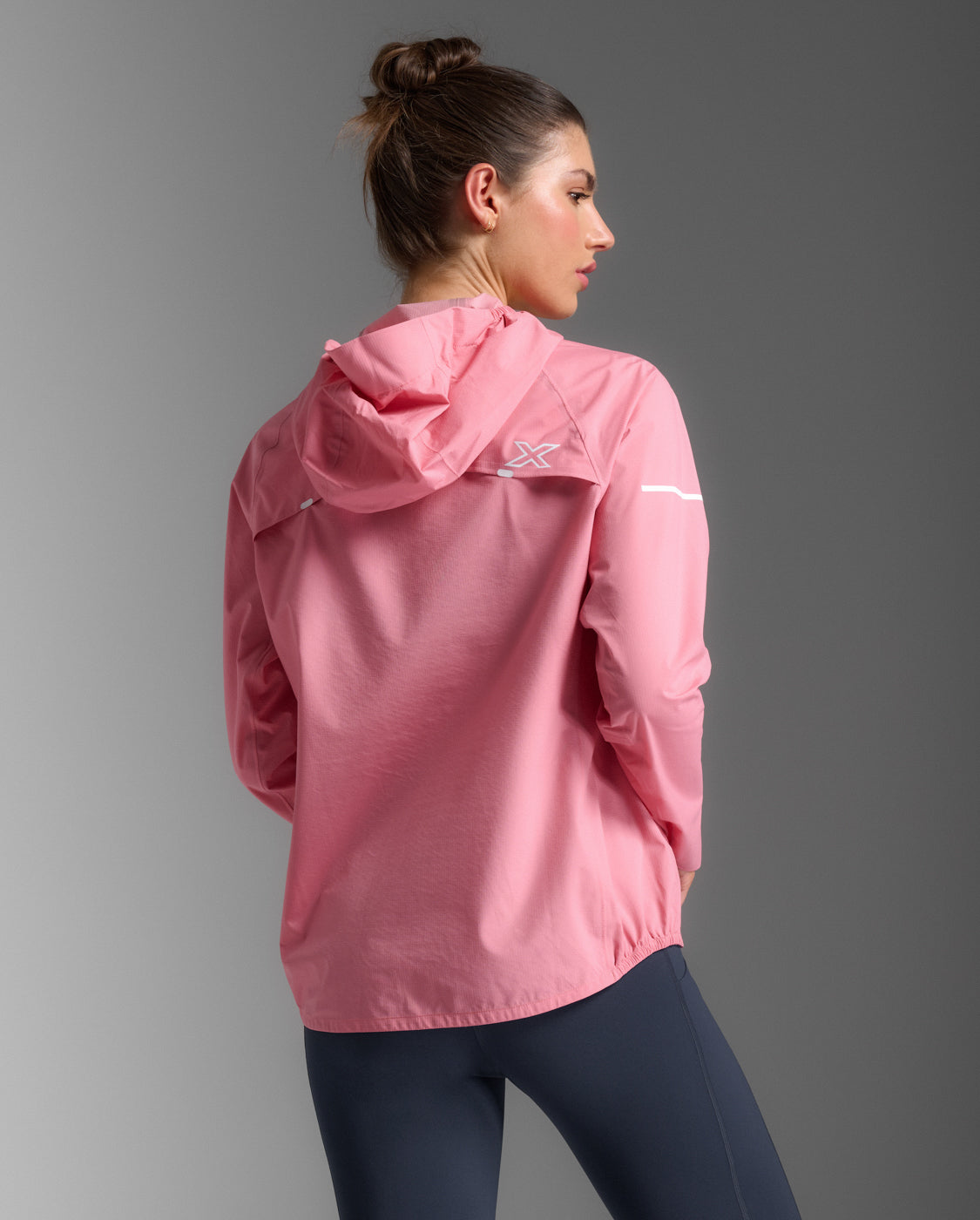2XU Womens Ignition Shield Waterproof Jacket - Pink Glow/White Reflective