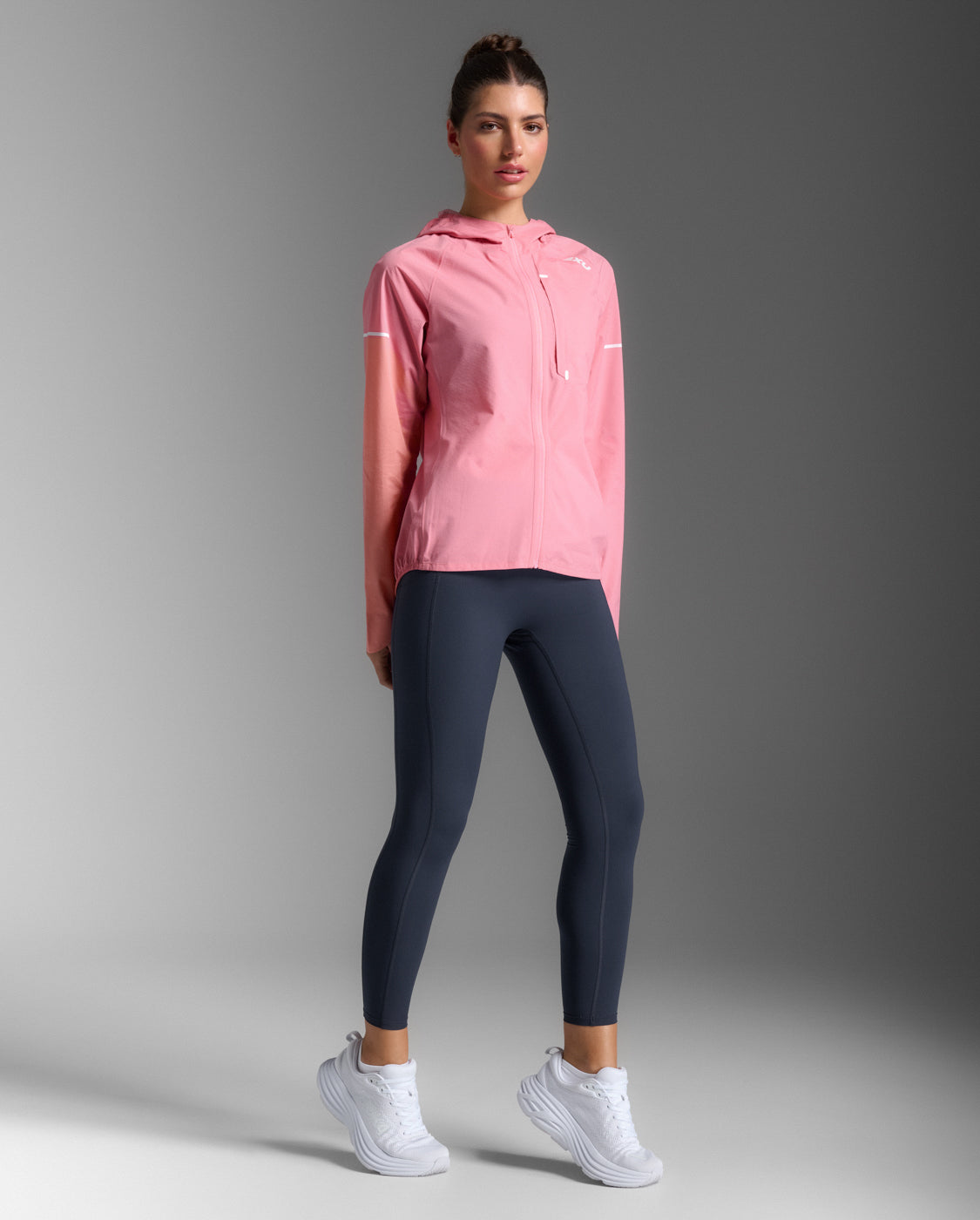 2XU Womens Ignition Shield Waterproof Jacket - Pink Glow/White Reflective