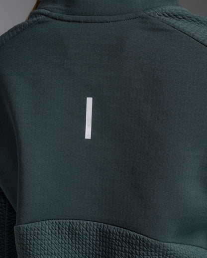 2XU Womens Ignition Hyper-Haptic 1/4 Zip - Sage/White Reflective