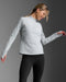 2XU Womens Ignition Hyper-Haptic 1/4 Zip - Harbor Mist/White Reflective