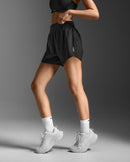 2XU Womens Aero Hi-Rise 4 Inch Shorts - Black