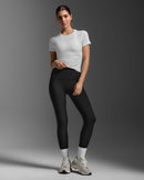 2XU Womens Fluid Hi-Rise 7/8 Tights - Black