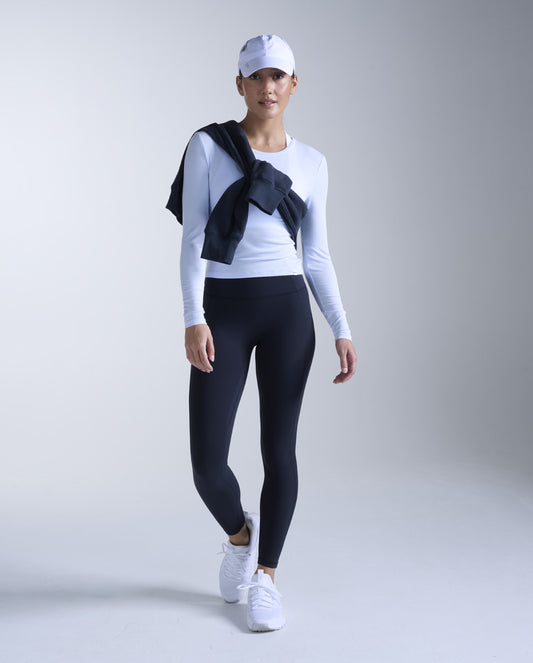 2XU Womens Fluid Hi-Rise Tights - Black/Black