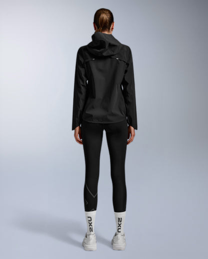 2XU Womens Ignition Shield Waterproof Jacket - Black/Silver Reflective