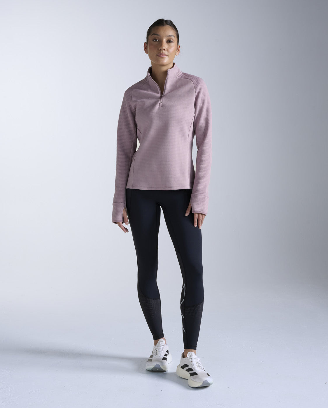 2XU Womens Ignition Hyper-Haptic 1/4 Zip - Musk/Musk Reflective
