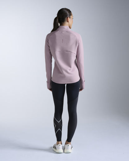 2XU Womens Ignition Hyper-Haptic 1/4 Zip - Musk/Musk Reflective