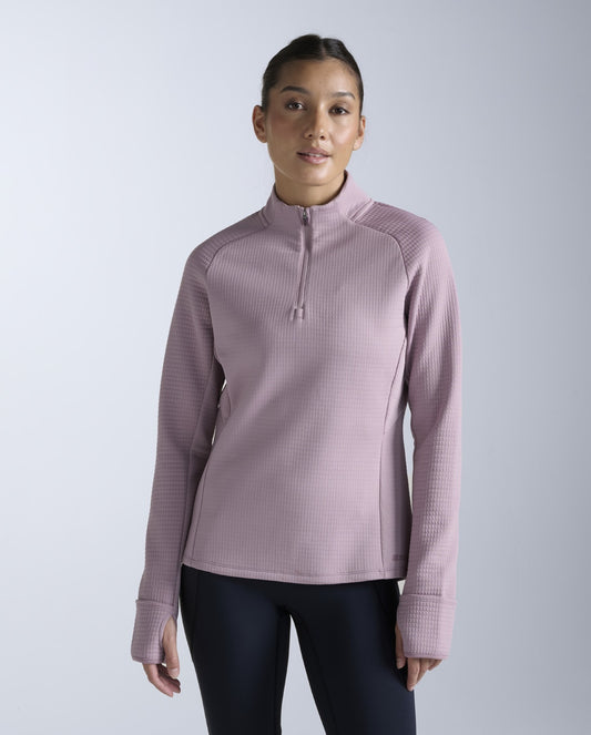 2XU Womens Ignition Hyper-Haptic 1/4 Zip - Musk/Musk Reflective