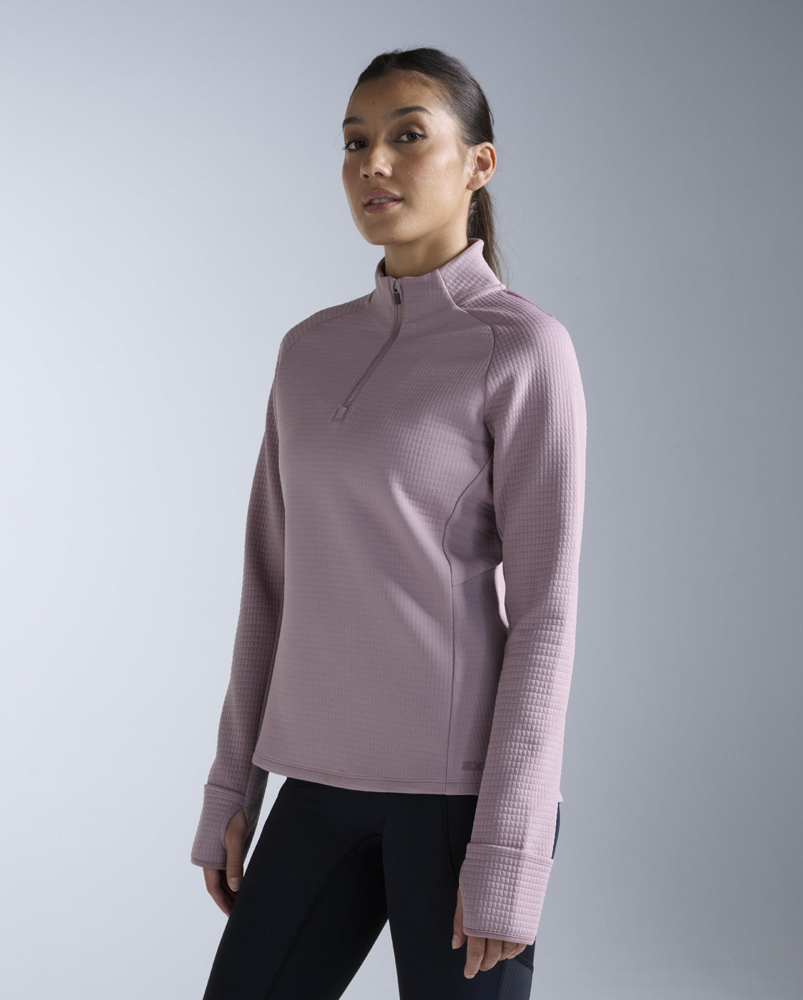 2XU Womens Ignition Hyper-Haptic 1/4 Zip - Musk/Musk Reflective