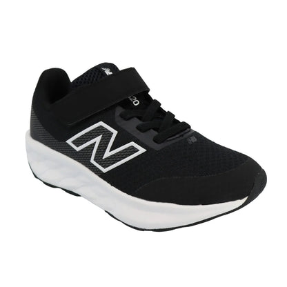 New Balance Kids 520 Bungee Lace with Hook & Loop - Black/White