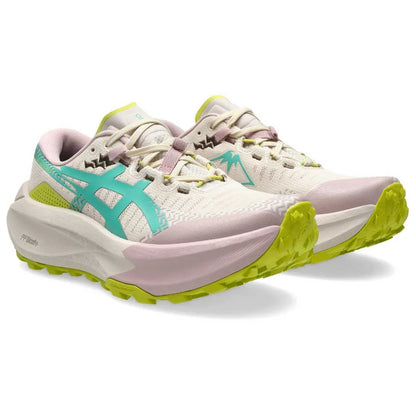 Asics Womens Trabuco Max 5 Trail Running - Mineral Beige/Aurora Green