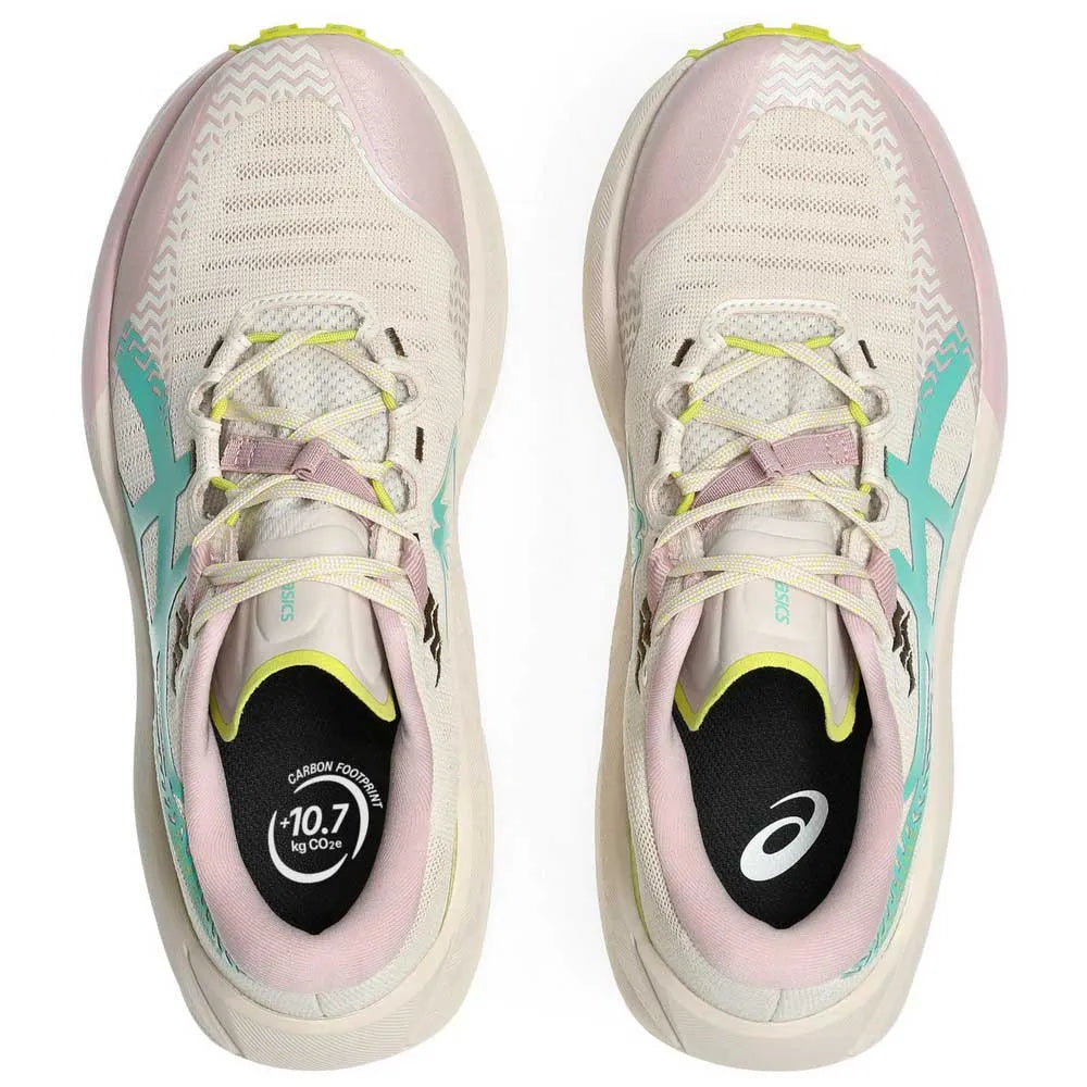 Asics Womens Trabuco Max 5 Trail Running - Mineral Beige/Aurora Green