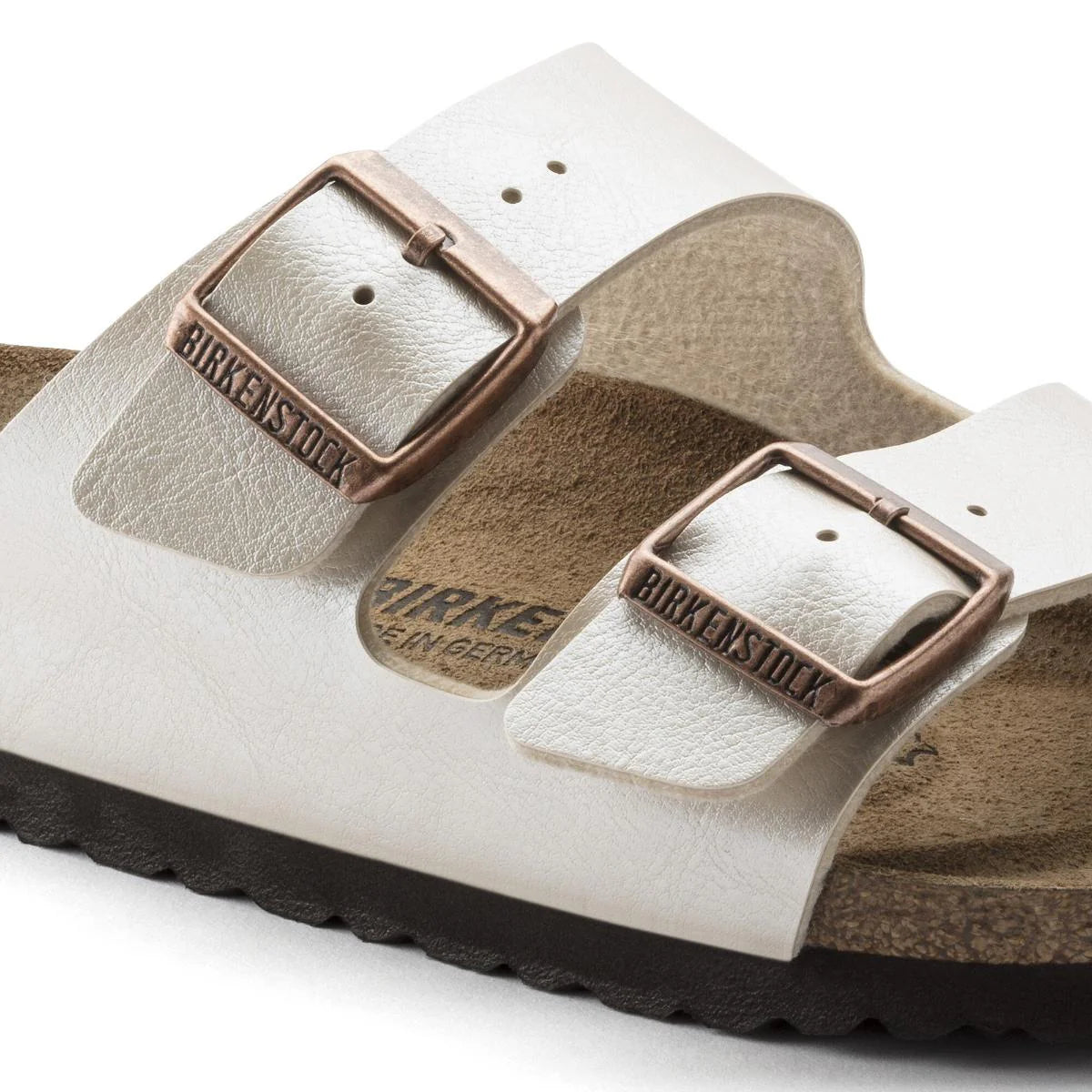 Birkenstock Arizona Birko-Flor - Graceful Pearl White