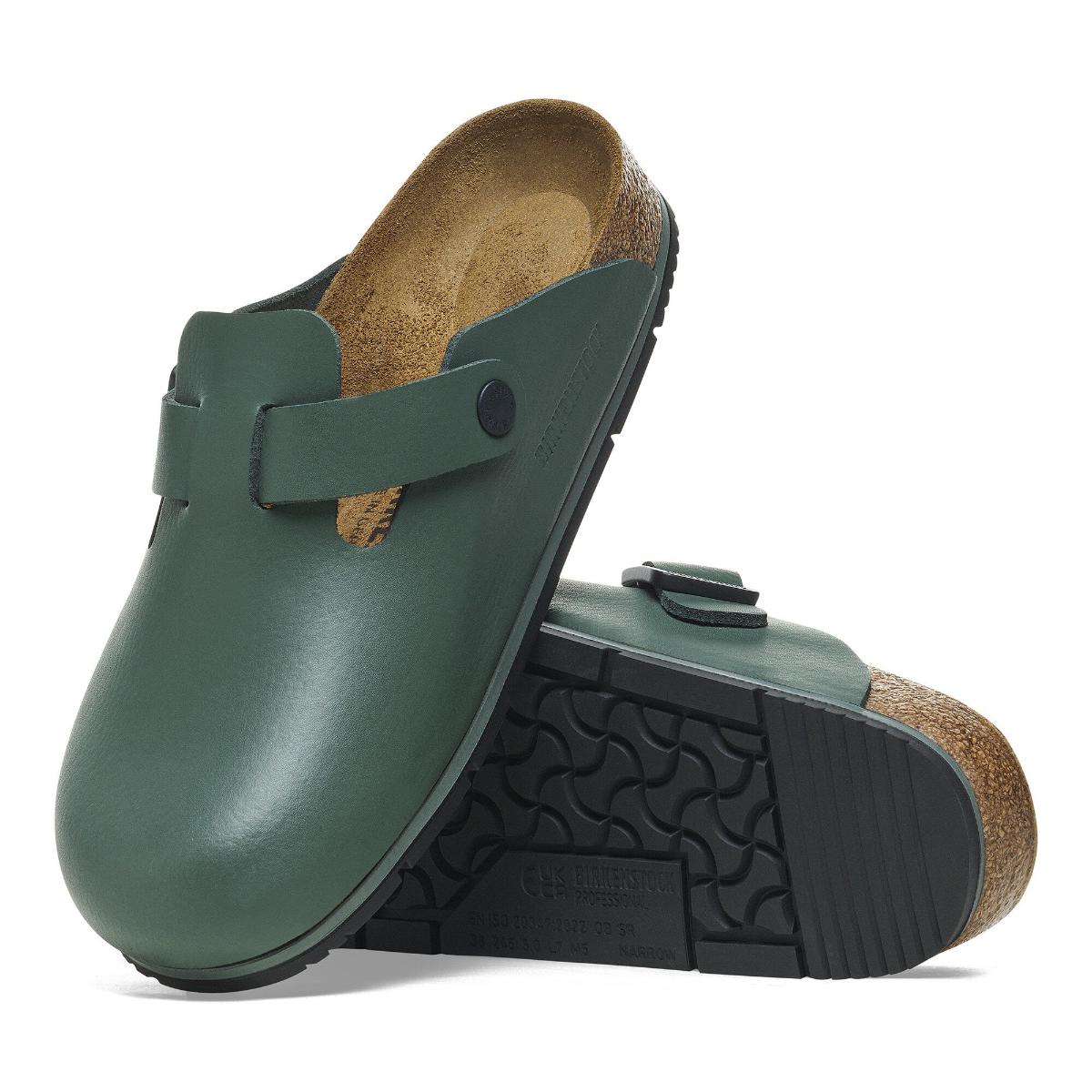 Birkenstock Boston Pro Smooth Leather - Thyme