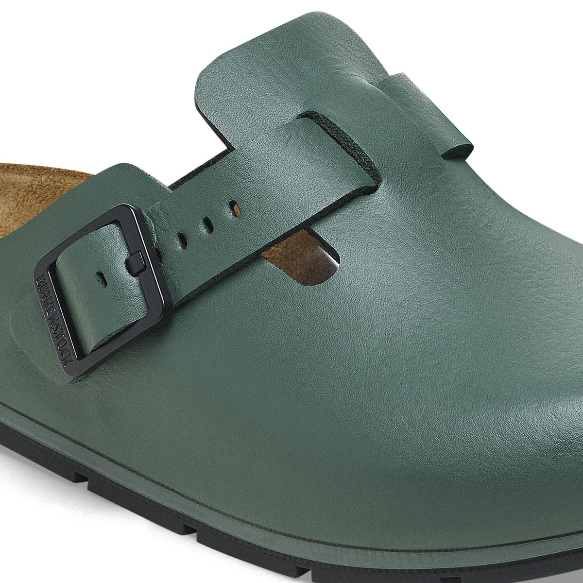 Birkenstock Boston Pro Smooth Leather - Thyme
