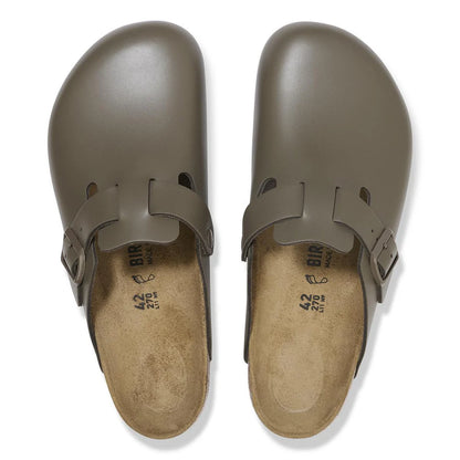 Birkenstock Boston Smooth Leather- Concrete Grey