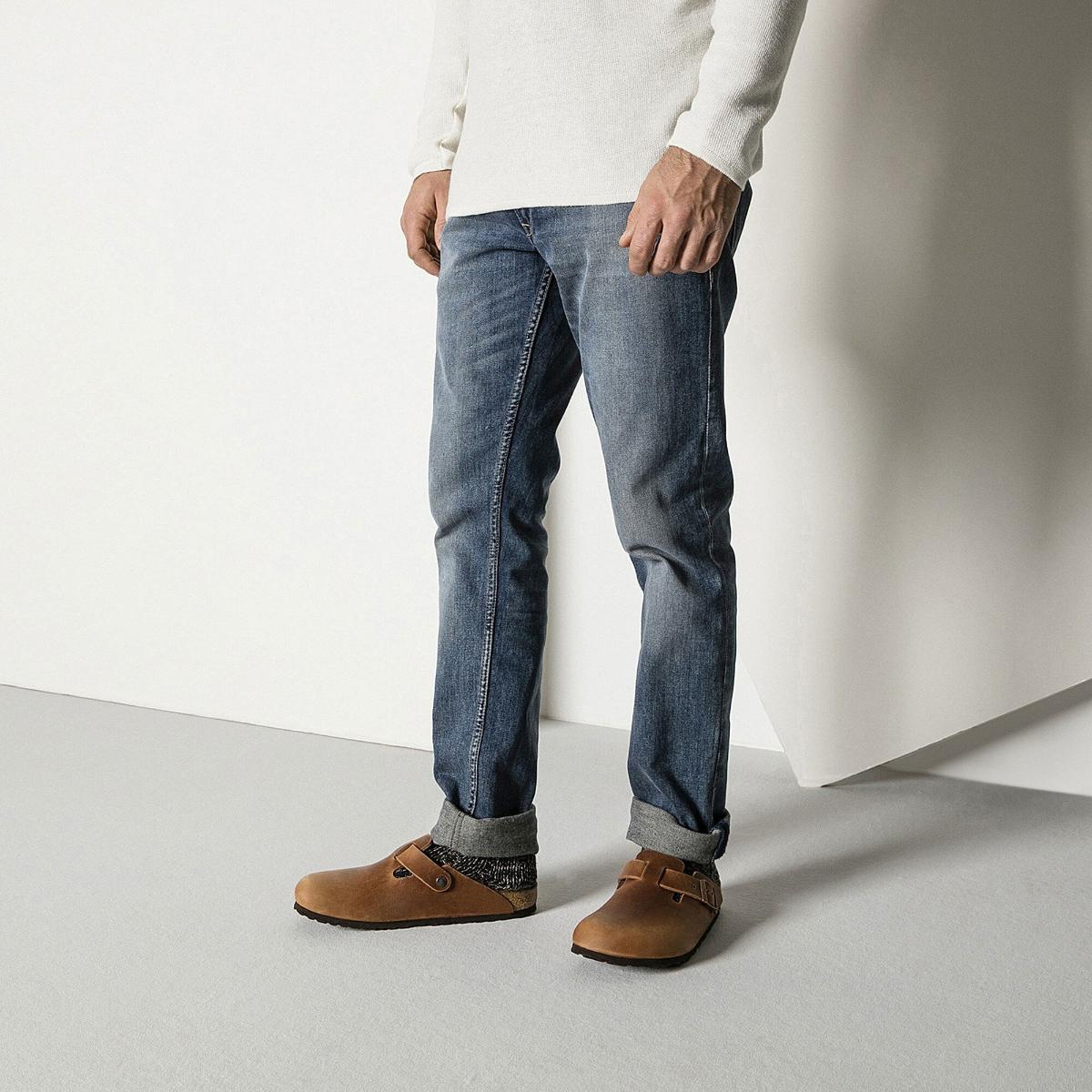 Birkenstock Mens Cotton Slub Socks - Black/Grey