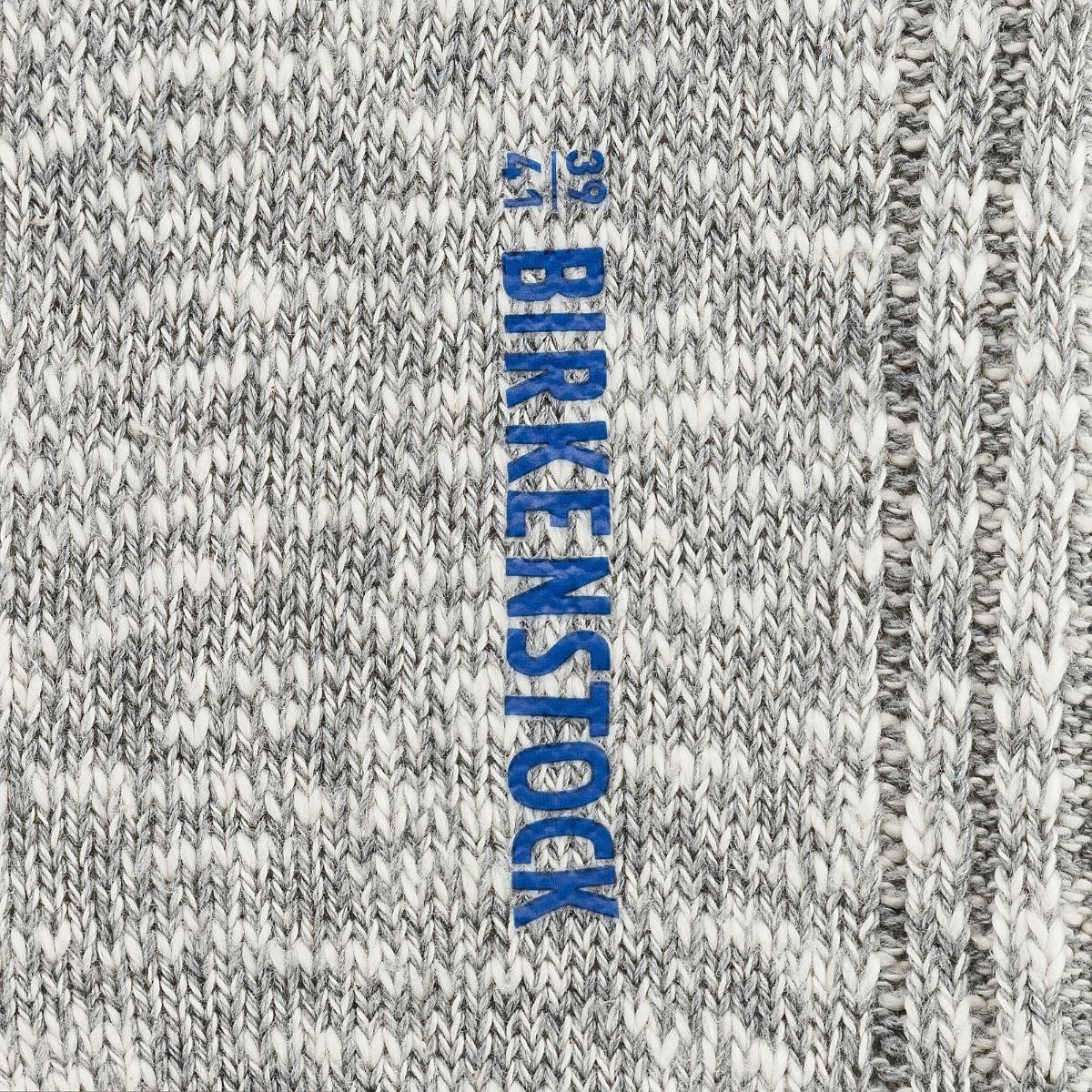 Birkenstock Womens Cotton Slub Socks - Grey/White