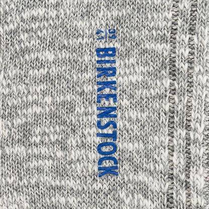 Birkenstock Womens Cotton Slub Socks - Grey/White