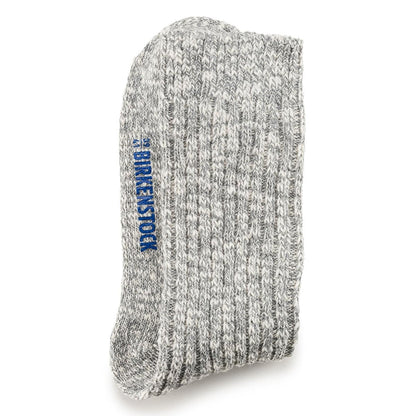 Birkenstock Womens Cotton Slub Socks - Grey/White