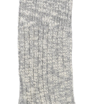 Birkenstock Womens Cotton Slub Socks - Grey/White