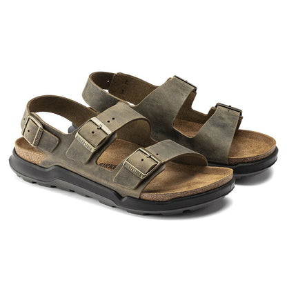 Birkenstock Milano CT Oiled Leather - Faded Khaki