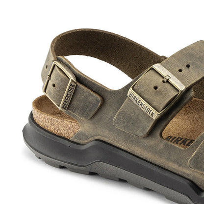 Birkenstock Milano CT Oiled Leather - Faded Khaki
