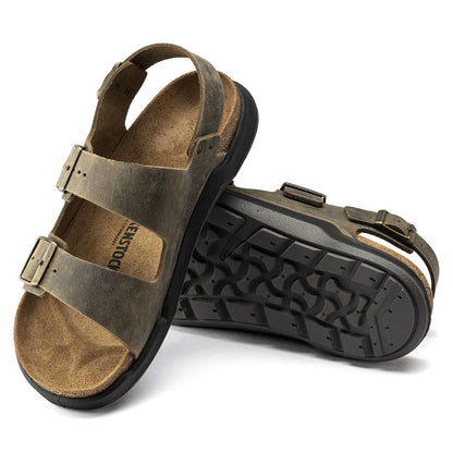 Birkenstock Milano CT Oiled Leather - Faded Khaki