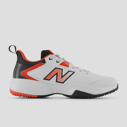 New Balance CK4020v6 Cricket Shoe - White/Neo Flame/Black