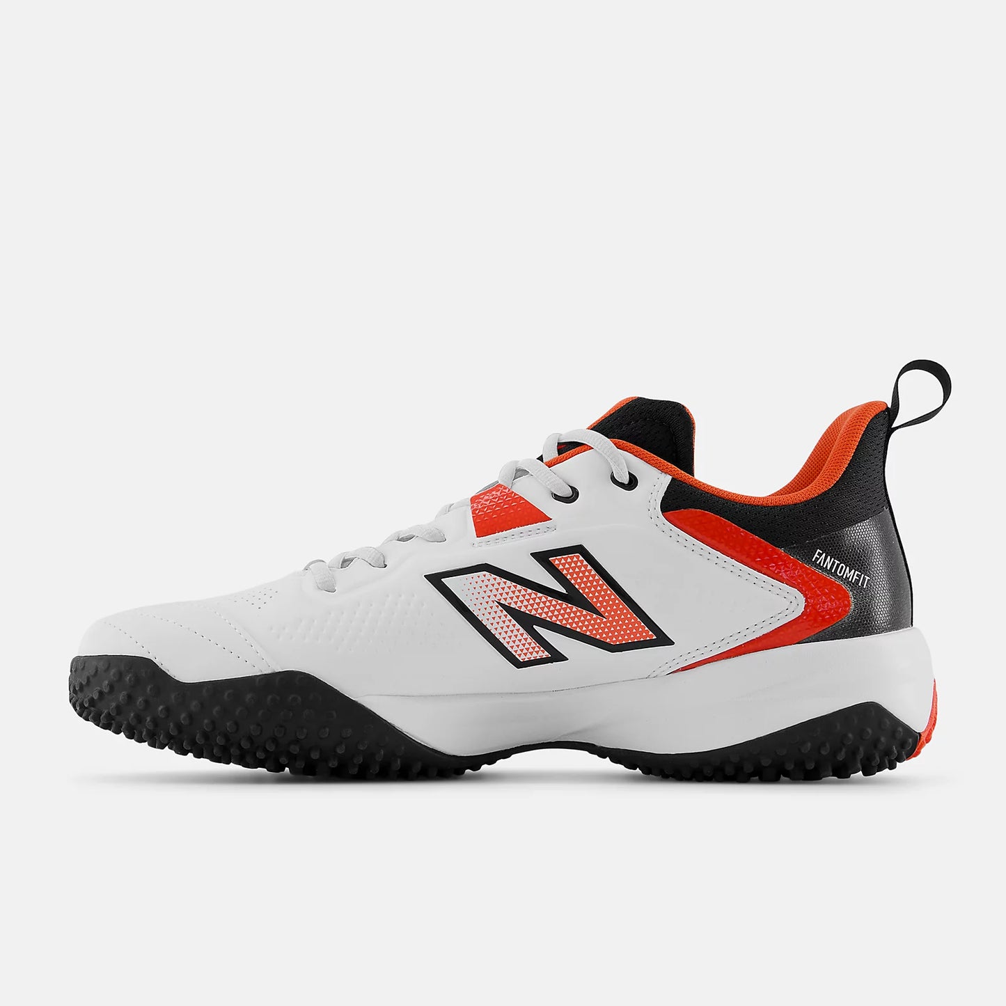 New Balance CK4020v6 Cricket Shoe - White/Neo Flame/Black