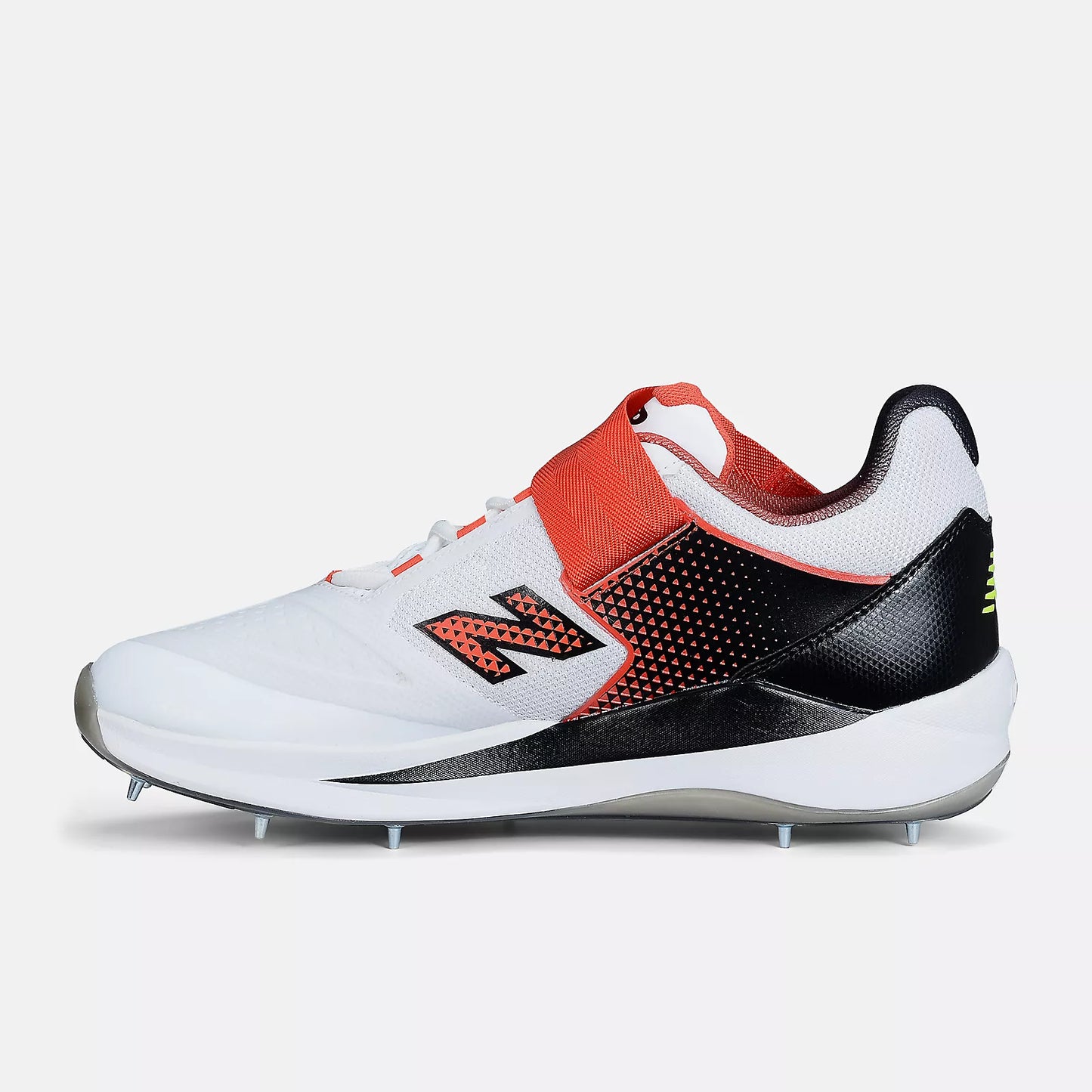 New Balance CK4040 V7 Cricket Shoes - White/Neo Flame
