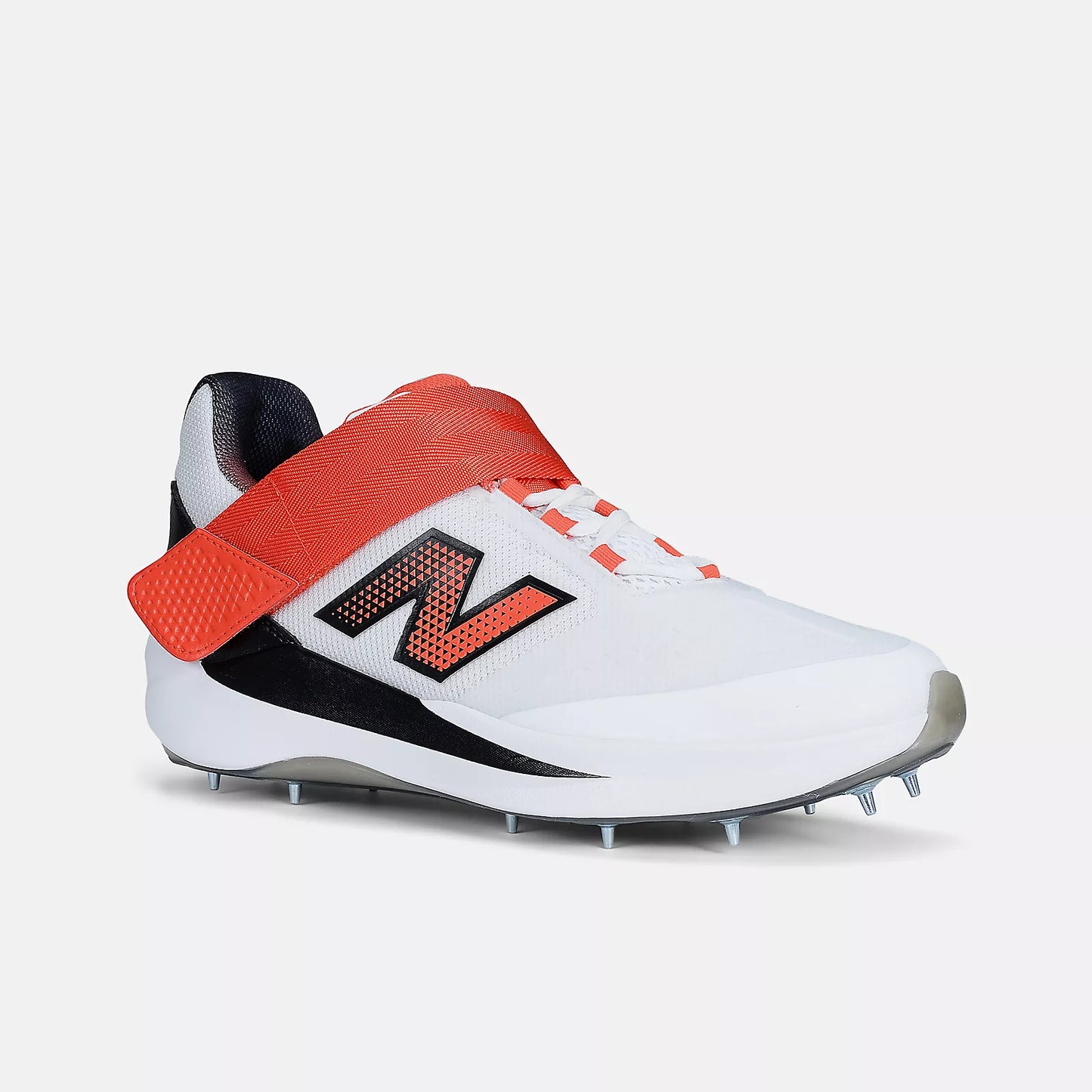 New Balance CK4040 V7 Cricket Shoes - White/Neo Flame