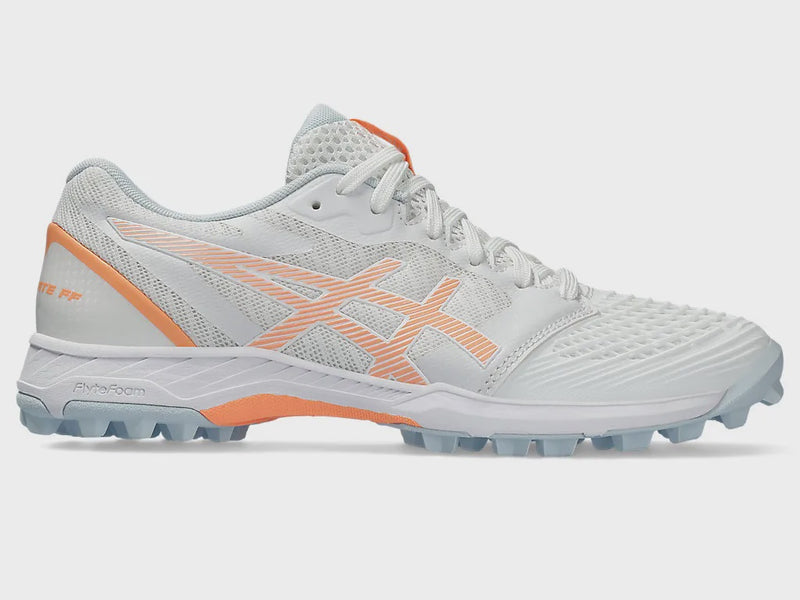 Asics Womens Field Ultimate FF Turf and Hockey Shoe - White/Bright Sunstone