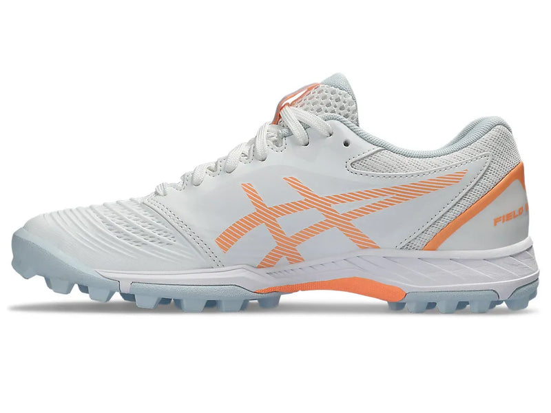 Asics Womens Field Ultimate FF Turf and Hockey Shoe - White/Bright Sunstone