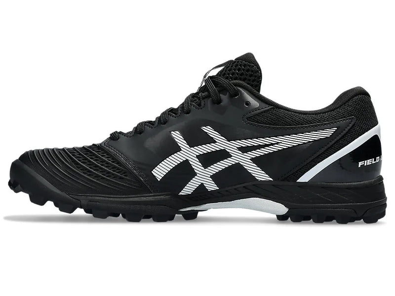 Asics Mens Field Ultimate FF Turf and Hockey Shoe - Black/White