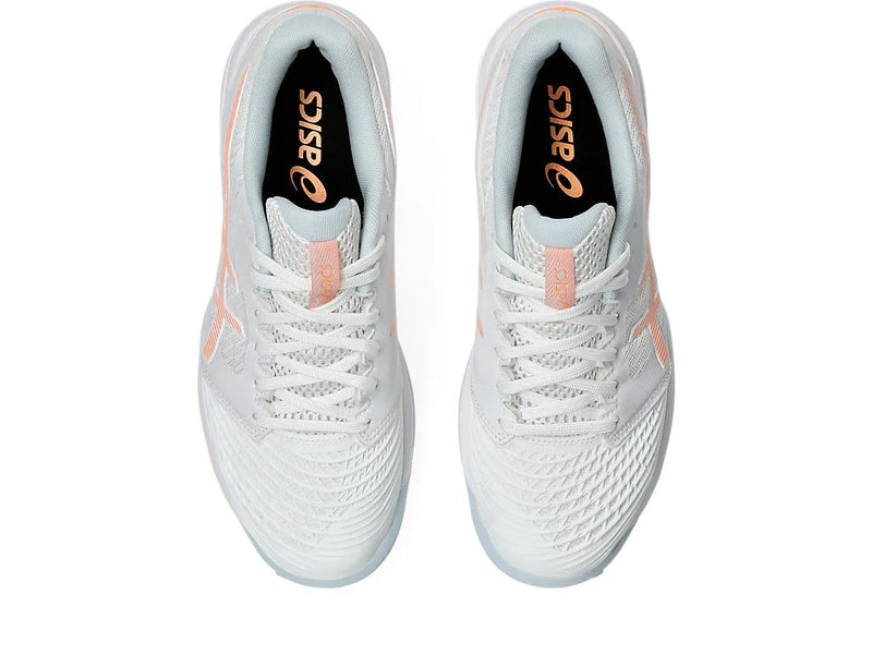 Asics Womens Field Ultimate FF Turf and Hockey Shoe - White/Bright Sunstone