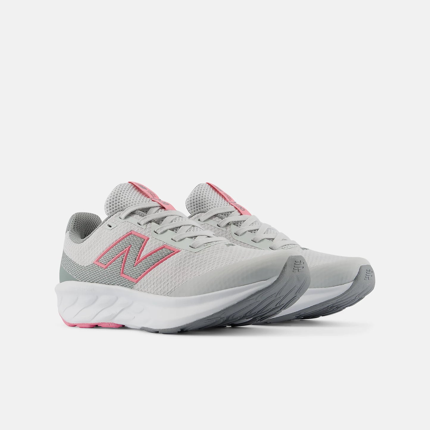 New Balance Kids 520 Lace - Grey Matter/Signal Pink