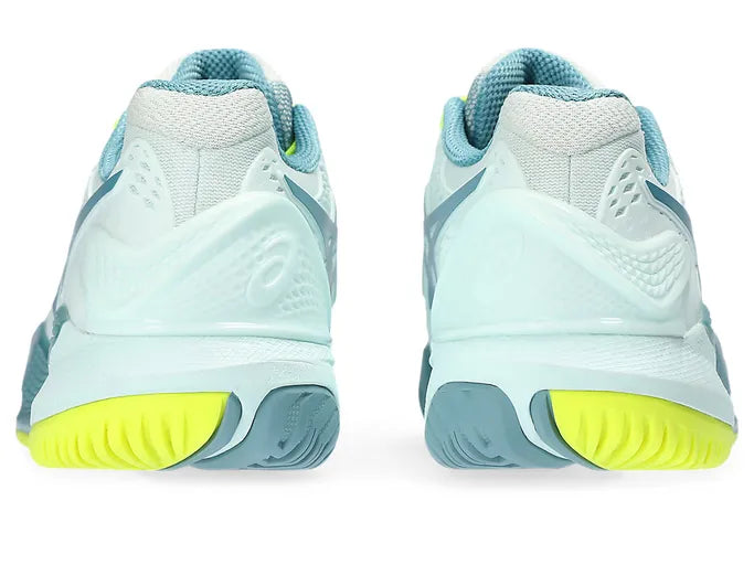 Asics Womens Gel Resolution 9 Wide (Hardcourt) Tennis Shoe - Soothing Sea/Gris Blue