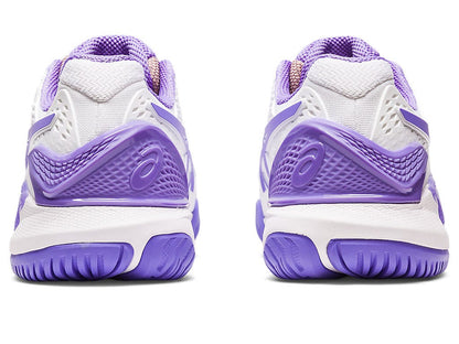 Asics Womens Gel Resolution 8 Wide (Hardcourt) Tennis Shoe - White/Amethyst