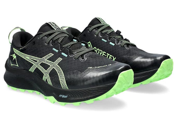 Asics Mens Trabuco 12 G-TX - Black/Illuminate Green