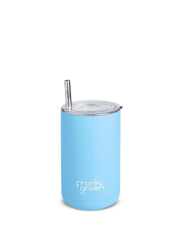 Frank Green Iced Coffee Cup with Straw - Sky Blue