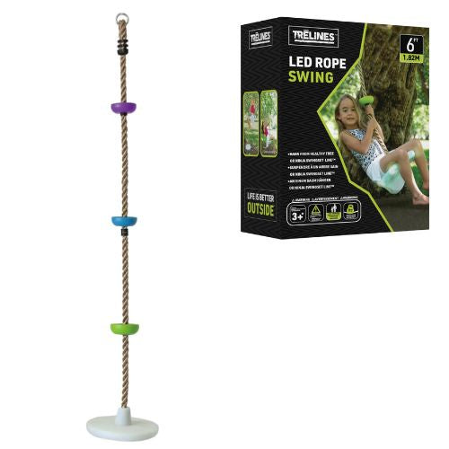 Trelines LED Climbing Rope Swing 1.8m