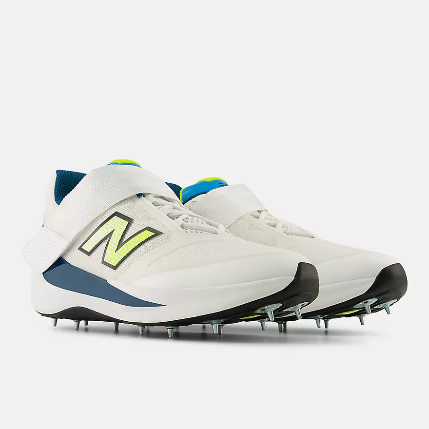 New Balance FuelCell CK4040v7 Cricket Shoes - White/Altitude/Yellow Metallic