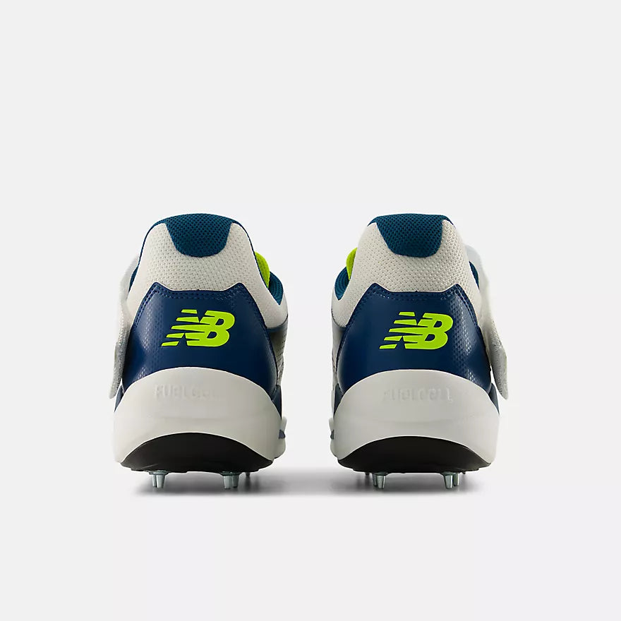 New Balance FuelCell CK4040v7 Cricket Shoes - White/Altitude/Yellow Metallic