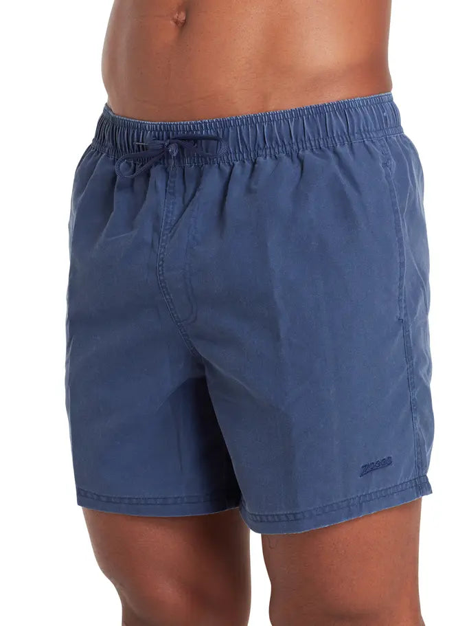 Zoggs Mens Mosman Washed 15 Inch Shorts Ecodura - Navy