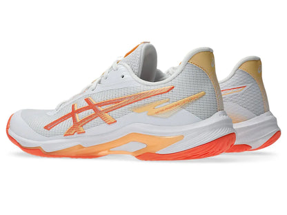 Asics Womens Netburner Ballistic FF 4 - White/Vivid Coral